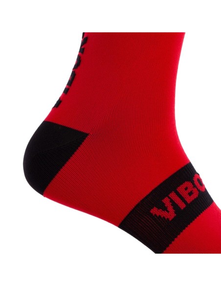 Calcetines Vibor-A Kait Media Caña Rojo/Negro | Ofertas de pádel